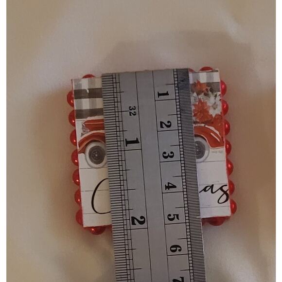 Lot Of 9 Christmas Wooden MAGNETS Santa Snowman Cat Sleigh Kitchen Xmas Gift - Picture 4 of 10